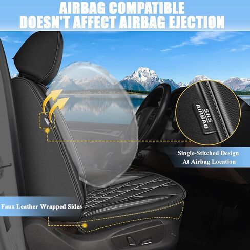 for Buick Envision Seat Covers 2016-2025, 5 Seats Full Set, Waterproof Seat Protector, Ergonomic Waist Support, for Buick Envision Accessories Decoration, Black in Saudi Arabia