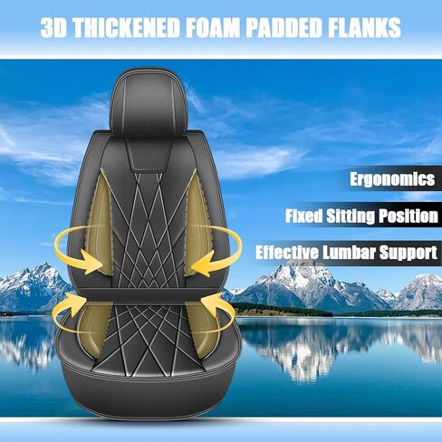for Buick Envision Seat Covers 2016-2025, 5 Seats Full Set, Waterproof Seat Protector, Ergonomic Waist Support, for Buick Envision Accessories Decoration, Black in Saudi Arabia