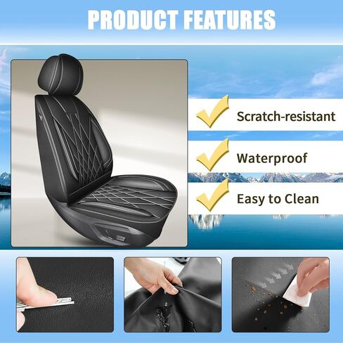 for Buick Envision Seat Covers 2016-2025, 5 Seats Full Set, Waterproof Seat Protector, Ergonomic Waist Support, for Buick Envision Accessories Decoration, Black in Saudi Arabia