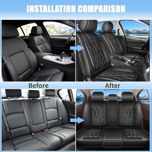 for Buick Envision Seat Covers 2016-2025, 5 Seats Full Set, Waterproof Seat Protector, Ergonomic Waist Support, for Buick Envision Accessories Decoration, Black in Saudi Arabia