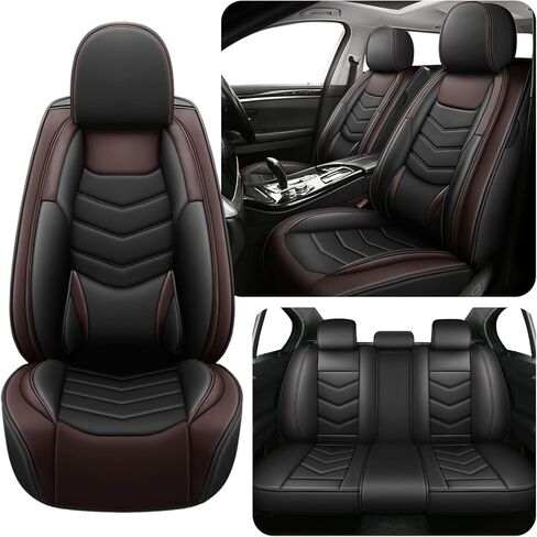 أغطية مقاعد السيارة مناسبة لسيارة Honda Accord 1999-2024 للتنقلات اليومية، غطاء مقعد رياضي متين وجانبي متوافق مع الوسادة الهوائية، قطعتان أماميتان، أسود وأحمر in Kuwait