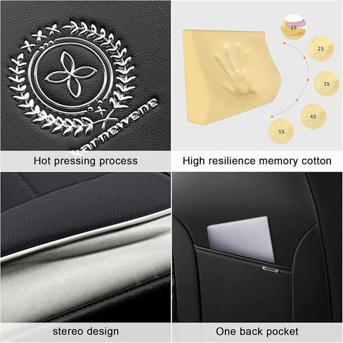 Seat Covers for Hyundai Tucson 2005-2026, Durable Faux Leather Seat Cover, Waterproof Full Coverage Car Seat Covers Front Set (Gray & White) in Saudi Arabia