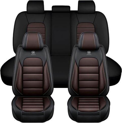 Seat Covers for Hyundai Tucson 2005-2026, Durable Faux Leather Seat Cover, Waterproof Full Coverage Car Seat Covers Front Set (Gray & White) in Saudi Arabia
