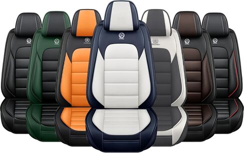 Seat Covers for Hyundai Tucson 2005-2026, Durable Faux Leather Seat Cover, Waterproof Full Coverage Car Seat Covers Front Set (Gray & White) in Saudi Arabia