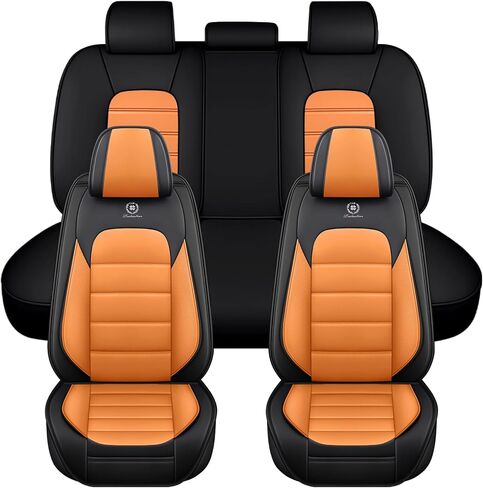 Seat Covers for Hyundai Tucson 2005-2026, Durable Faux Leather Seat Cover, Waterproof Full Coverage Car Seat Covers Front Set (Gray & White) in Saudi Arabia