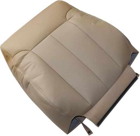 SecosAutoparts Driver Bottom Perforated Leather Seat Cover Tan & Top Lean Back Compatible with Ford F150 Lariat 2009 2010 2011 2012 2013 2014 in Kuwait