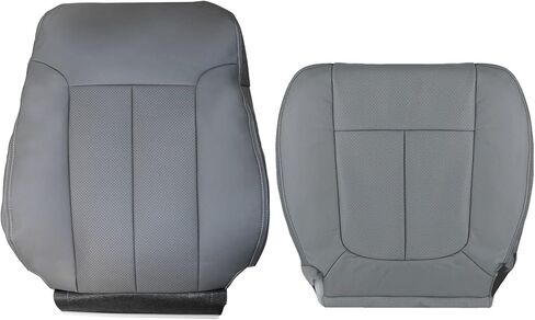 SecosAutoparts Driver Bottom Perforated Leather Seat Cover Tan & Top Lean Back Compatible with Ford F150 Lariat 2009 2010 2011 2012 2013 2014 in Kuwait