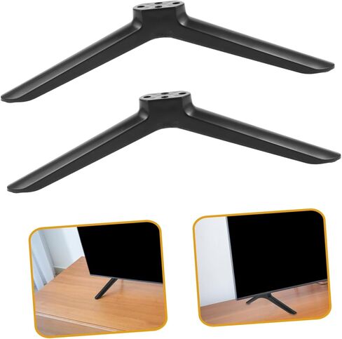 2 Pairs Anti-Slip Tv Stand Legs with Screws for 40 Inch Monitor or Smart Tv with Non-Slip Pads Desktop Support for Living Room and Bedroom in Kuwait