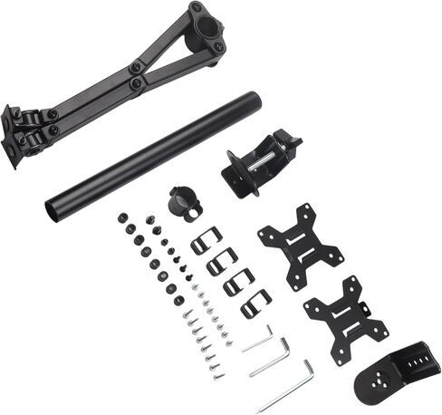Dual LCD Monitor Desk Mount Stand, Fully Adjustable Computer Monitor Stand for Screens up to 27 Inches with 180° Swivel and Tilt Function for Home Office Use in Saudi Arabia