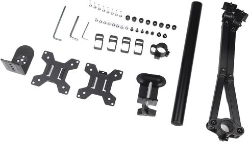 Dual LCD Monitor Desk Mount Stand, Fully Adjustable Computer Monitor Stand for Screens up to 27 Inches with 180° Swivel and Tilt Function for Home Office Use in Saudi Arabia