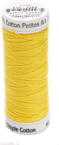 Sulky Of America 12wt 2-Ply Cotton Thread, 50 yd, Sun Yellow in Kuwait