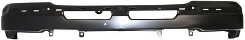Front Bumper Face Bar Powercoated Black Steel Paintable For 2003-2006 Chevrolet Silverado 1500 2500HD 3500 Pickup Truck Direct Replacement 89025748 in Kuwait