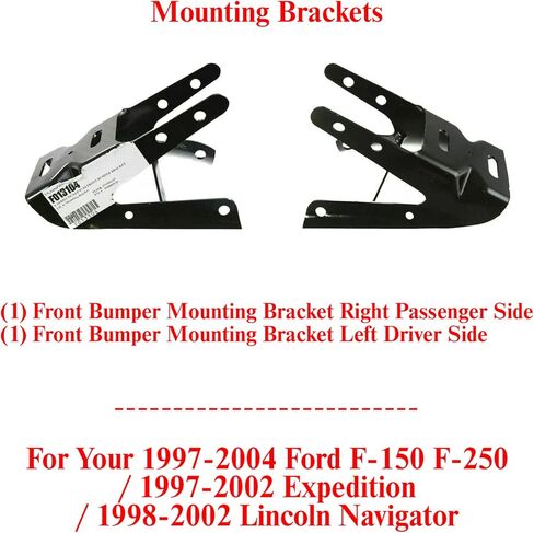 New Front Bumper Mounting Brackets Right & Left Side Direct Replacement For Ford F-150 F-250 1997-2004 / Expedition 1997-2002 / Lincoln Navigator 1998-2002 FO1067129 FO1066129 in Saudi Arabia