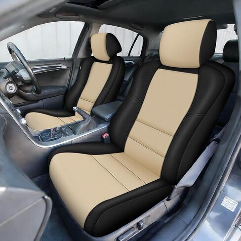 SAPUBK Custom-Fit Front Seat Covers Replace for 2004-2008 Acura TL, Driver and Passenger Premium Leather with Composite Soft Foam Lining Seat Cover in Kuwait