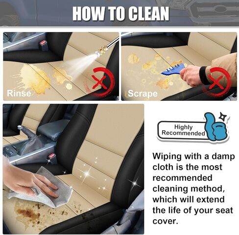 SAPUBK Custom-Fit Front Seat Covers Replace for 2004-2008 Acura TL, Driver and Passenger Premium Leather with Composite Soft Foam Lining Seat Cover in Kuwait