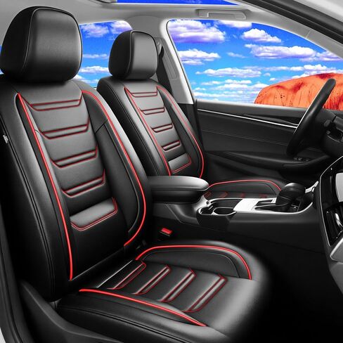 Fit CX-50 Car Seat Covers for Select Mazda CX50 2023-2026, Premium Full Coverage Leather, Airbag Compatible, Luxury Waterproof All Weather Breathable Seat Cushion Protector, Full Set, Black in Saudi Arabia