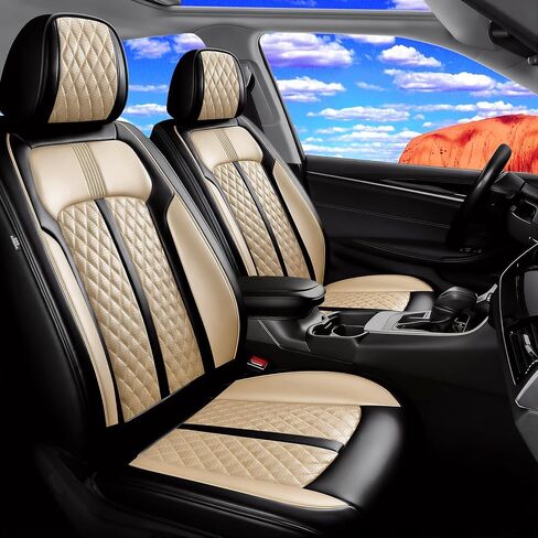 Fit CX-50 Car Seat Covers for Select Mazda CX50 2023-2026, Premium Full Coverage Leather, Airbag Compatible, Luxury Waterproof All Weather Breathable Seat Cushion Protector, Full Set, Black in Saudi Arabia