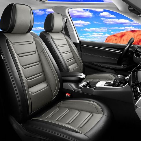 Fit CX-50 Car Seat Covers for Select Mazda CX50 2023-2026, Premium Full Coverage Leather, Airbag Compatible, Luxury Waterproof All Weather Breathable Seat Cushion Protector, Full Set, Black in Saudi Arabia