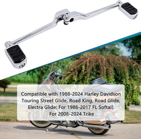 Aluminum alloy Heel Toe Shifter Lever Pegs Compatible with Touring Street Glide Road King Road Glide Electra Glide 1988-2024, FL Softail 1986-2017, Trike 2008-2024 Chrome Front Rear Shift Peg in Kuwait