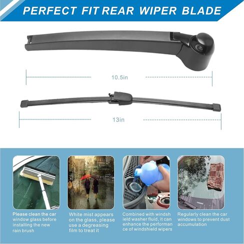 Back Rear Winshield Wiper Blade Arm Compatible with VW GTI Rabbit Golf 2006 R32 2008 Routan 2011, fit for Passat B6 Wagon 2006-2010, All seasons in Kuwait