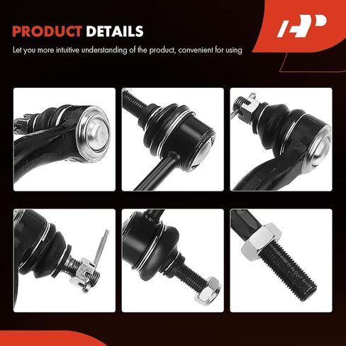 A-Premium 6Pcs Front Suspension Kit, Sway Bar Link, Inner & Outer Tie Rod End, Compatible with Honda Accord 2008 2009 2010 2011 2012 in Kuwait