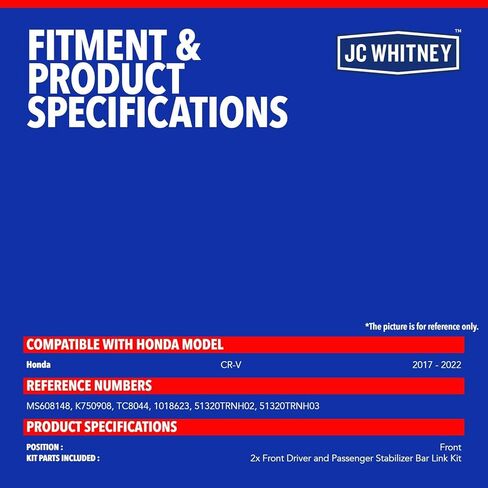 JC Whitney JFBAJCWCA00286 مجموعة من 2 وصلة Sway Bar (أمامية) - متوافقة مع Honda CR-V 2017-2022 in Kuwait
