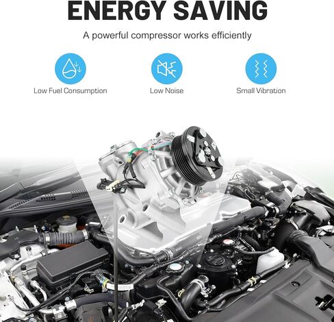 ILONPA New AC Air Conditioning Compressor with Clutch and Component Kit for GMC Envoy 2003-2009 4.2L (NOT for Denali Model), for Envoy XUV 04-05 4.2L, for Buick Rainier 04-07, 4.2L Only, for KT4404 in Kuwait