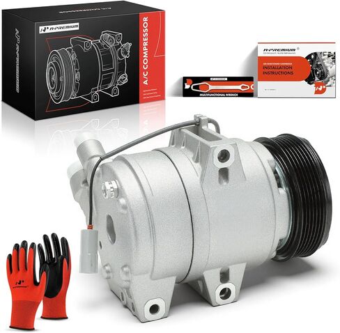 A-Premium Air Conditioner AC Compressor with Clutch Compatible with Mazda 6 2.3L 3.0L 2003-2008 in Kuwait