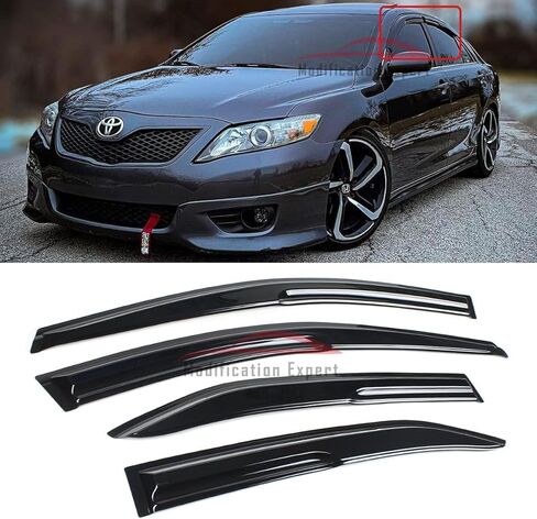 Fits for 2007-2011 Toyota Camry JDM 3D Wavy Mugen Style Window Visors Rain Guards Deflectors in Kuwait