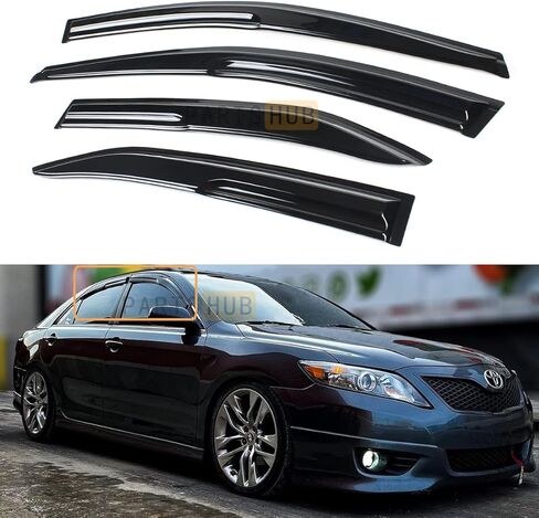 Fits for 2007-2011 Toyota Camry JDM 3D Wavy Mugen Style Window Visors Rain Guards Deflectors in Kuwait