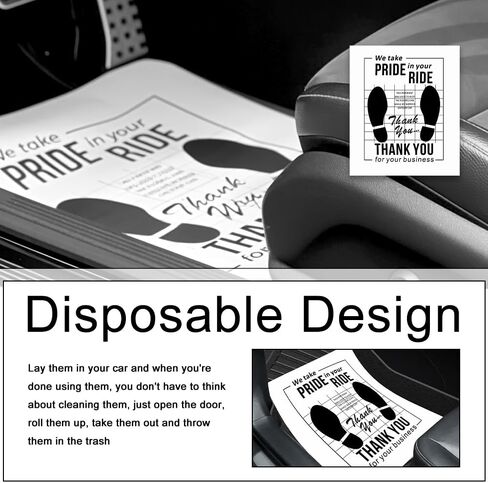 50PCS 16"x20" Paper Floor Mats for Cars Detail,Disposable Car Floor Mats with Delicate Graffiti for Dirt Protection,Essential Paper Car Floors Mat as Cars Detailing Supplies in Saudi Arabia