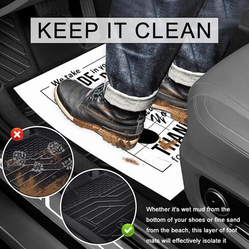 50PCS 16"x20" Paper Floor Mats for Cars Detail,Disposable Car Floor Mats with Delicate Graffiti for Dirt Protection,Essential Paper Car Floors Mat as Cars Detailing Supplies in Saudi Arabia