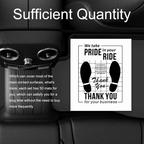 50PCS 16"x20" Paper Floor Mats for Cars Detail,Disposable Car Floor Mats with Delicate Graffiti for Dirt Protection,Essential Paper Car Floors Mat as Cars Detailing Supplies in Saudi Arabia