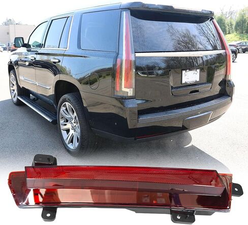Rear Bumper Reflector Light Lamp , Rear Reflector Unit Compatible with 2015 2016 2017 2018 2019 2020 Cadillac Escalade / Escalade ESV Rear Reflector Unit Replaces # GM1184123 84240626 (Driver Side) in Kuwait
