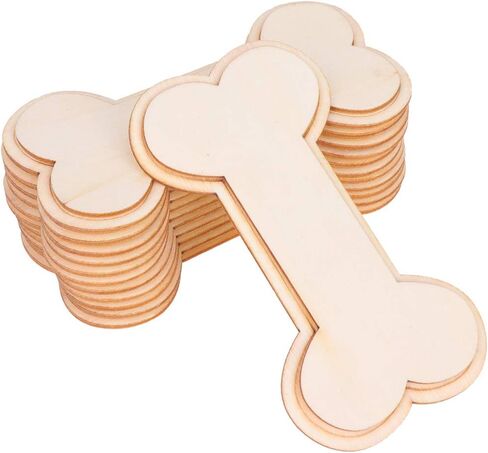 Dog Bone Wood Unfinished Wood DIY Craft (4.3 x 2.2 in, 20pcs) in Saudi Arabia