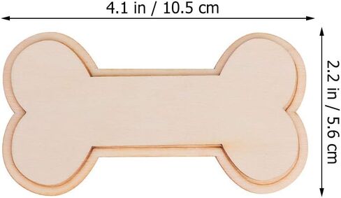Dog Bone Wood Unfinished Wood DIY Craft (4.3 x 2.2 in, 20pcs) in Saudi Arabia