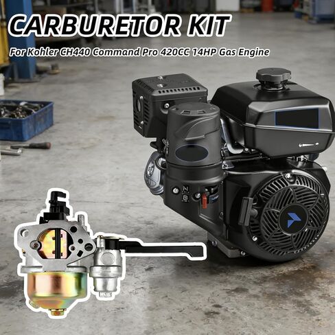 CH440 Carburetor Carb Kit Fits for Kohler CH440 Command Pro 420CC 14HP Gas Engine Replace 17 853 113-S 17 853 53-S 17 853 96-S with Air Fuel Filter in Saudi Arabia