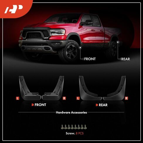 A-Premium Mud Flaps Compatible with Mazda 3 2020 2021 2022 2023 Hatchback, No Drilling Required Mud Guards with Hardware Accessories, Set of 4 Front and Rear in Kuwait