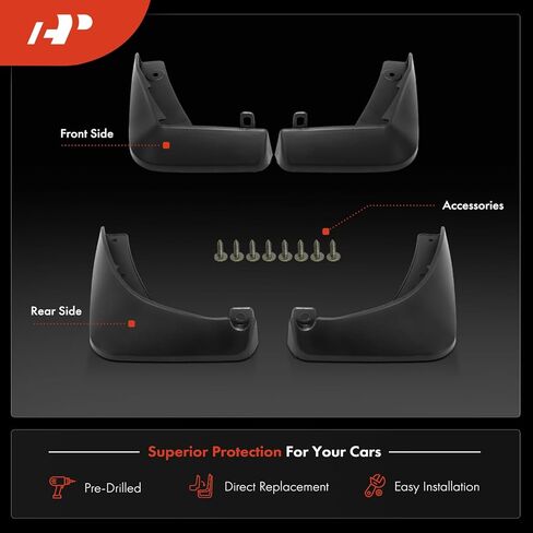 A-Premium Mud Flaps Compatible with Mazda 3 2020 2021 2022 2023 Hatchback, No Drilling Required Mud Guards with Hardware Accessories, Set of 4 Front and Rear in Kuwait