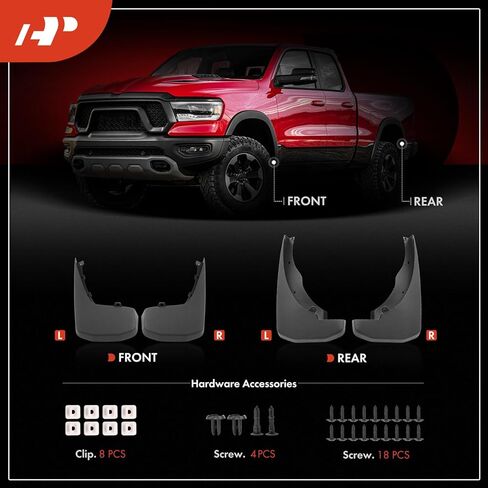 A-Premium Mud Flaps Compatible with Nissan Pathfinder 2005-2012, No Drilling Required Mud Guards with Hardware Accessories, Set of 4 Front and Rear in Kuwait