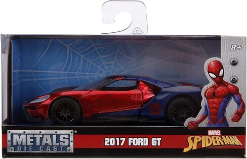 Jada Toys Metals Die-Cast Spider-Man 2017 Ford GT, 1:32 Scale Die-Cast Vehicle Red/Blue in Saudi Arabia