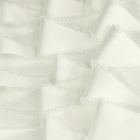 Silk Satin Ribbon 1-1/2 Inch x 30 Yards Ivory- Handmade Frayed Ribbons for Gift Wrapping Wedding Party Invitations Bridal Bouquets Baby Showers Holiday Decor in Saudi Arabia