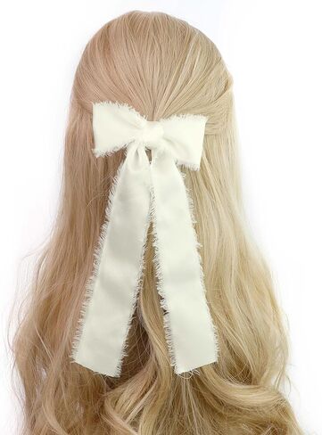 Silk Satin Ribbon 1-1/2 Inch x 30 Yards Ivory- Handmade Frayed Ribbons for Gift Wrapping Wedding Party Invitations Bridal Bouquets Baby Showers Holiday Decor in Saudi Arabia