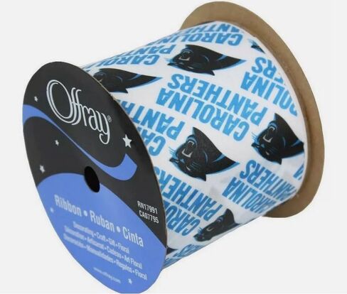 Carolina Football Ribbon 2.5" by 9-Foot Polyester Spool in Kuwait