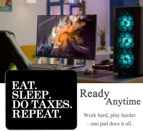 Funny Accounting Mouse Pad - Tax Accountant Preparer CPA Gifts Office Supplies Desk Decor, Square Waterproof Non-Slip Rubber Base Mousepad for Computers Office Accessories 7.9x9.5 Inch in Saudi Arabia