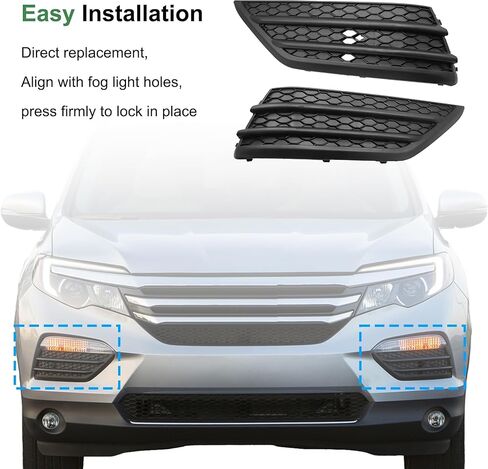 71102TG7A00 Fog Light Cover Outer Left Driver Side & Right Passenger Side Fit for Honda Pilot 2016 2017 2018# HO1039130 71107TG7A00 HO1038130 in Kuwait