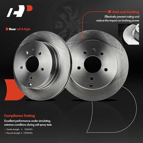 A-Premium 13.58 inch (345mm) Rear Vented Disc Brake Rotors Compatible with Select Chevy, Pontiac, Saturn and Suzuki Models - Equinox 07-09, Captiva Sport 12-15, Torrent 07-09, Vue 08-10, XL-7 07-09 in Kuwait