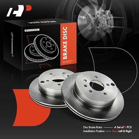 A-Premium 13.58 inch (345mm) Rear Vented Disc Brake Rotors Compatible with Select Chevy, Pontiac, Saturn and Suzuki Models - Equinox 07-09, Captiva Sport 12-15, Torrent 07-09, Vue 08-10, XL-7 07-09 in Kuwait