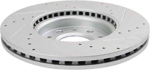 مجموعة دوارات الفرامل الأمامية TRQ ممتازة مطلية بـ G مشقوقة X محفورة متوافقة مع 20-22 Encore GX 18-23 Equinox 17-19 LaCrosse 16-23 Malibu 18-20 Regal Sportback Regal TourX 18-22 Terrain 21-22 Trailblaze in Kuwait