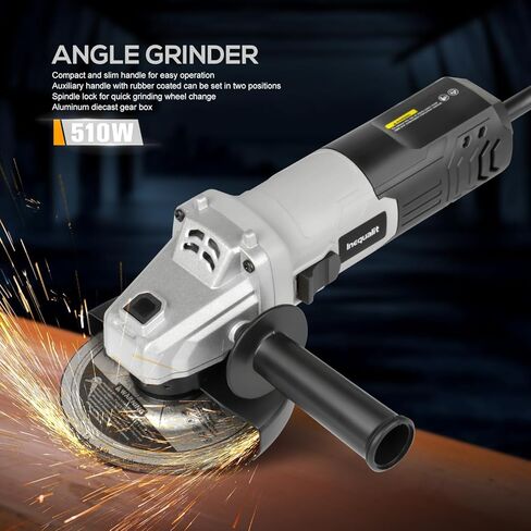 Angle Grinder, 4.0-Amp 4-1/2 Inch Corded Angle Grinder, 12000RPM with Grinding and Cutting Wheels, Flap Disc and Auxiliary Handle for Cutting, Grinding, Polishing and Rust Removal in Saudi Arabia